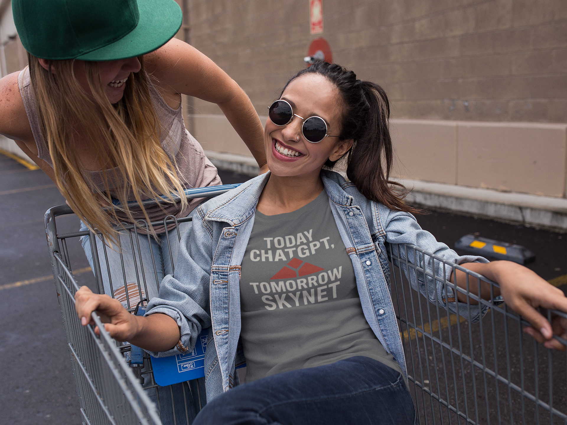 ChatGPT Skynet gray triblend t-shirt artificial intelligence sci-fi shirt unisex